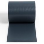 PVC Apsauginė tvora nuo vėjo ir triukšmo 50m x 19cm (Tamsiai pilka)
