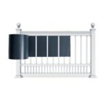 PVC Apsauginė tvora nuo vėjo ir triukšmo 50m x 19cm (Tamsiai pilka)