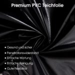 Puošni PVC tvenkinio plėvelė 3x4m (Juoda)