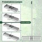 Profesionalus plokščias grėblys samanoms su ergonomiška rankena (Sidabrinė)