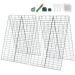 Gėlių ir daržovių atramų komplektas 2 vnt. 122 x 86 cm (Žalia)