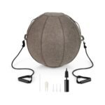 Sportinis kamuolys su rankenomis ir juosmeniu 65 cm skersmens (Ruda)