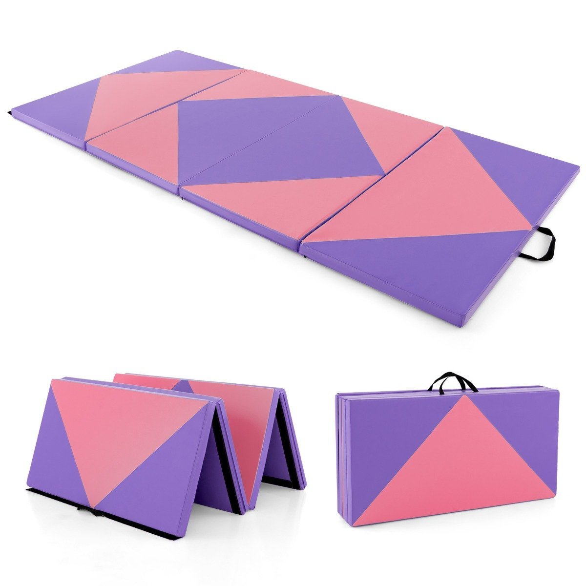 gymnastikmatte-_sportmatte-fh10092pk_1_ Sulankstomas gimnastikos ir jogos čiužinys 240 x 117 x 5 cm (Violetinė)