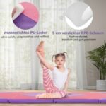 Sulankstomas gimnastikos ir jogos čiužinys 240 x 117 x 5 cm (Violetinė)