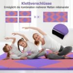 Sulankstomas gimnastikos ir jogos čiužinys 240 x 117 x 5 cm (Violetinė)