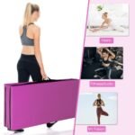 Sportinis čiužinys su nuimamu dirbtinės odos užvalkalu 240 x 117 x 5 cm (Raudona ir Rožinė)