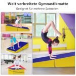 Keleivinis sporto treniruočių čiužinys su rankenomis (Geltona)