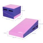Sulankstomas gimnastikos čiužinys su rankenomis (Violetinė)