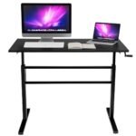 Reguliuojamo aukščio stalas su rankine svirtimi (Juoda)