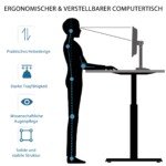 Reguliuojamo aukščio stalas su rankine svirtimi (Juoda)