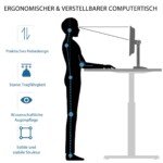 Reguliuojamo aukščio darbo stalas su rankenėle 120x60 cm (Balta)