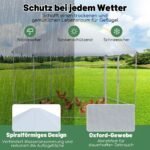 Erdvi metalinė vištidė su užrakinamomis durimis ir apsauga nuo oro sąlygų (Sidabrinė)