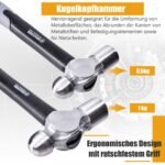 5 dalių plieninis plaktukų rinkinys (Juoda)