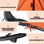 Sūpuoklių gultas su stogeliu iki 150 kg (Oranžinė)