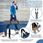 Sulankstomas hamako stovas su šonine kišene (Mėlyna)