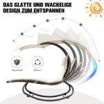 Supamoji kėdė su stogeliu 184 cm (Smėlio)