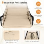 Pakabinamas krėslas su tvirtu rėmu (Smėlio)