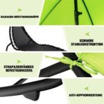 Stabilus lauko gultas su stogeliu iki 150 kg (Žalia)