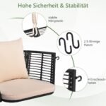 Pakabinama kėdė su metaliniu rėmu ir pagalvėmis (Šviesiai ruda)