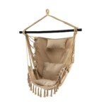 Pakabinamas krėslas su atramine svirtimi ir paminkštinimu (Smėlio)