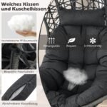 Pakabinamas krepšio krėslas su stovu (Pilka)