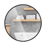 Apvalus LED veidrodis su atminties ir apsaugos nuo rasojimo funkcijomis (Sidabrinė)