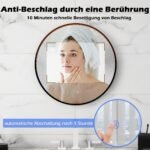 Apvalus LED veidrodis su atminties ir apsaugos nuo rasojimo funkcijomis (Sidabrinė)