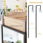 Didelis viso kūno veidrodis su reguliuojamais kabliukais (Juoda)