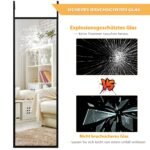 Didelis viso kūno veidrodis su reguliuojamais kabliukais (Juoda)