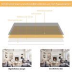 Didelis viso kūno veidrodis su reguliuojamais kabliukais (Juoda)