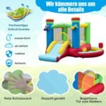 Pripučiama pilis su čiuožykla ir krepšinio lenta (Spalvota)