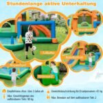 Pripučiama vandens pilis su čiuožykla ir krepšinio lanku (Daugiaspalvė)