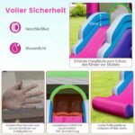 Pripučiama pilis su čiuožykla ir žaidimų aikštele (Įvairiaspalvė)