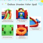 Pripučiama pilis su vandens parku ir čiuožykla (Įvairiaspalvė)