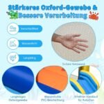 Pripučiama čiuožykla su baseinais ir vandens patranka (Mėlyna)