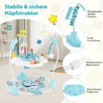 Vaikiškas šokliukas su reguliuojamu aukščiu ir žaislais (Šviesiai mėlyna)