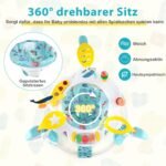 Vaikiškas šokliukas su reguliuojamu aukščiu ir žaislais (Šviesiai mėlyna)