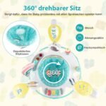 Kūdikio šokinėklė su reguliuojamu aukščiu ir interaktyviais žaislais (Mėlyna)