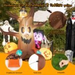 180 cm aukščio pripučiamas Helovino medis su LED apšvietimu (Spalvotas)