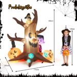 180 cm aukščio pripučiamas Helovino medis su LED apšvietimu (Spalvotas)