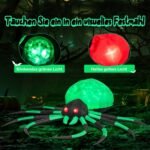 Pripučiama Helovino dekoracija su LED apšvietimu (Žalia)