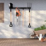 Sieninis įrankių laikiklis su 4 dvigubais kabliais iki 150 kg apkrovai (Juoda)