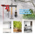 Sieninis įrankių laikiklis su 4 dvigubais kabliais iki 150 kg apkrovai (Juoda)