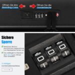 Rankinis bagažas su USB įkrovimo jungtimi ir sulankstomu staleliu (Juoda)