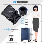 Rankinis bagažas su USB įkrovimo jungtimi ir sulankstomu stalviršiu (Mėlyna)