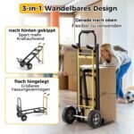 Universali transportavimo vežimėlė 3-in-1 (360/450 kg) (Juoda)