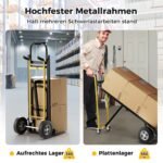 Universali transportavimo vežimėlė 3-in-1 (360/450 kg) (Juoda)