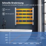 Elektrinis rankšluosčių džiovintuvas su laikmačiu ir apsauga nuo perkaitimo (Sidabrinė)