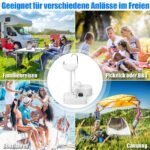 Nešiojamas lauko praustuvas su 17 litrų vandens baku ir ratukais (Balta)