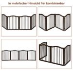Mediniai sulankstomi 4 skydų barjerai naminiams gyvūnėliams (Ruda)